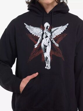 Men's Nirvana In Utero Graphic Angel Hoodie